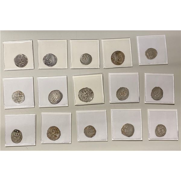 SHIRVAN: LOT of 15 silver abbasis