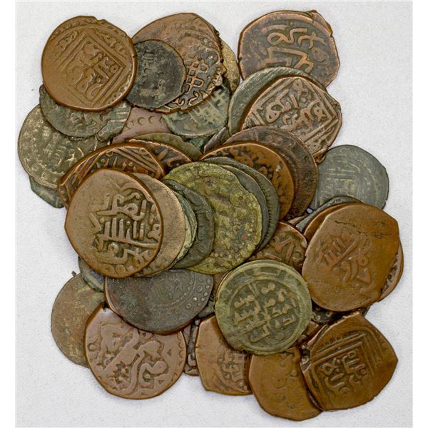 MEDIEVAL ISLAMIC: LOT of 48 copper coins