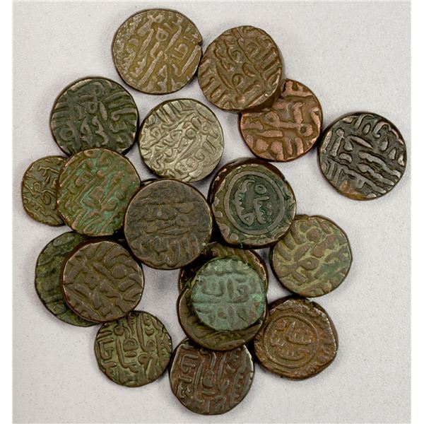 JAUNPUR: Husayn, 1458-1479, LOT of 22 base metal coins