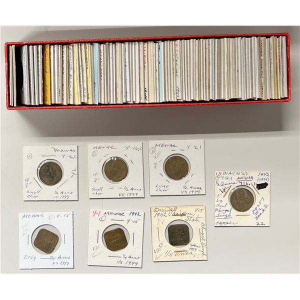 INDIAN STATES: LOT of 96 copper coins