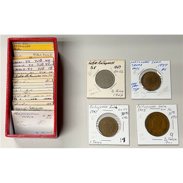 COLONIAL INDIA: LOT of 26 coins