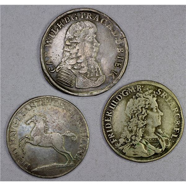 GERMAN STATES: LOT of 3 AR 2/3 thaler