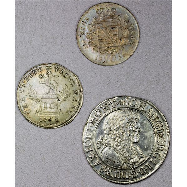 GERMAN STATES: LOT of 3 AR coins