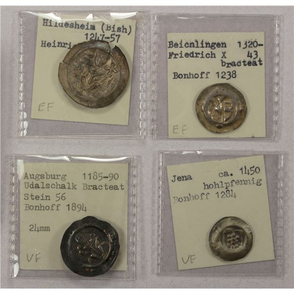 GERMAN STATES: LOT of 4 AR bracteats