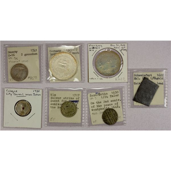 GERMAN STATES: LOT of 6 AR coins