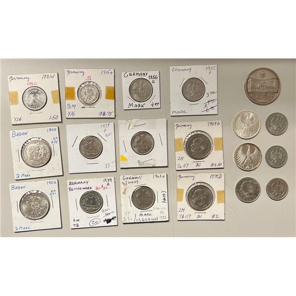 GERMANY: LOT of 19 coins and medals