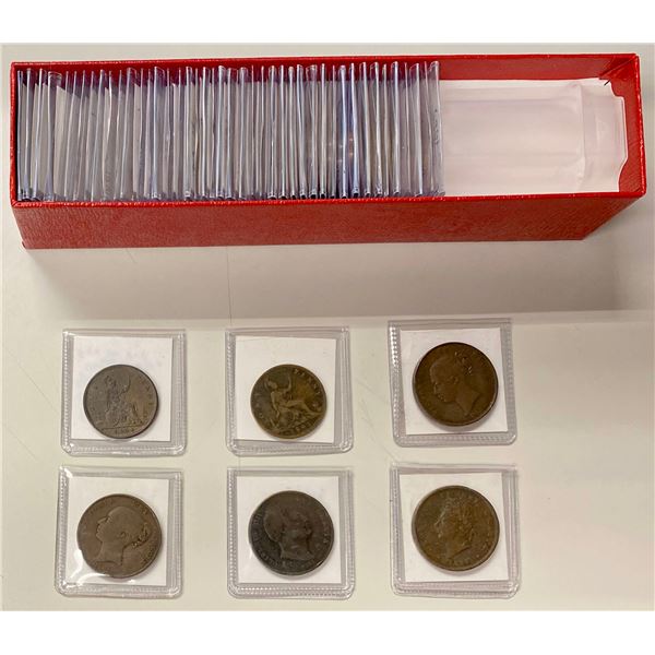 GREAT BRITAIN: LOT of 49 coins