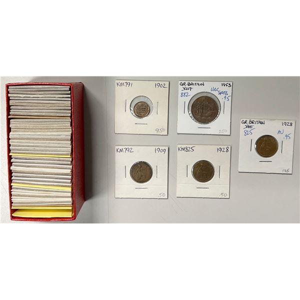 GREAT BRITAIN: LOT of 58 coins