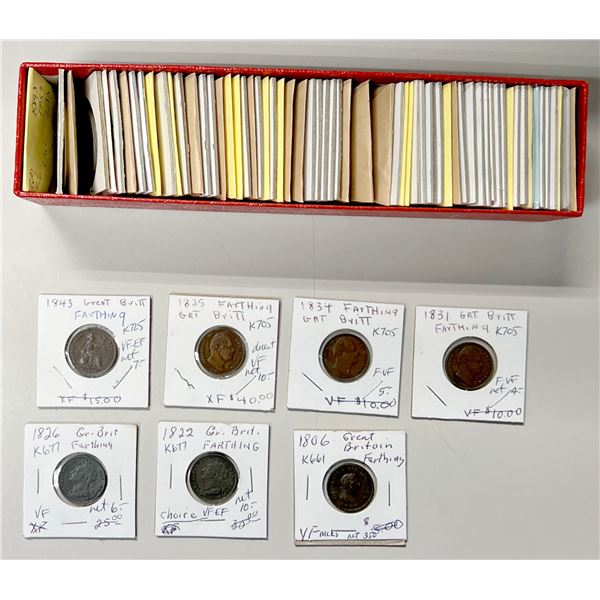 GREAT BRITAIN: LOT of 96 coins