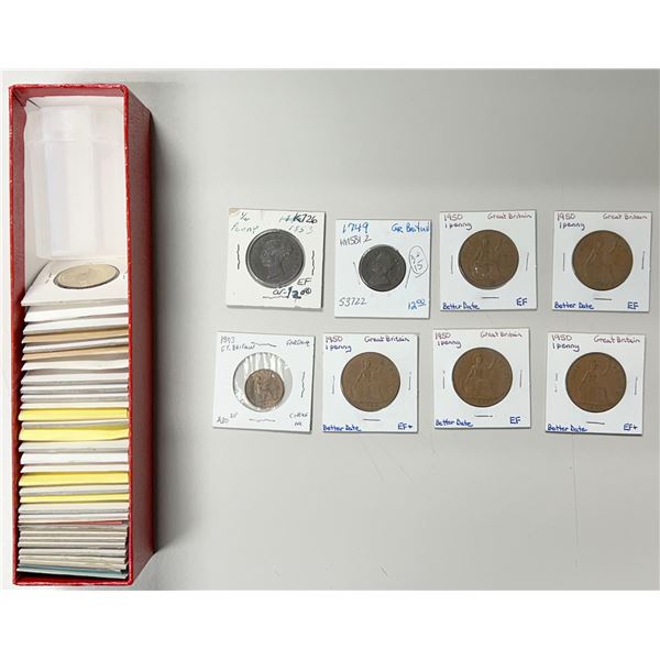 GREAT BRITAIN: LOT of 48 coins