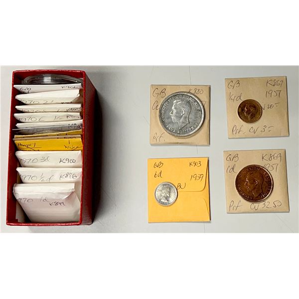 GREAT BRITAIN: LOT of 39 coins