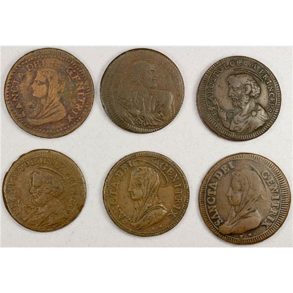 ITALY: PAPAL STATES: LOT of 6 coins