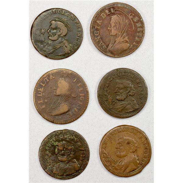 ITALY: PAPAL STATES: LOT of 6 coins