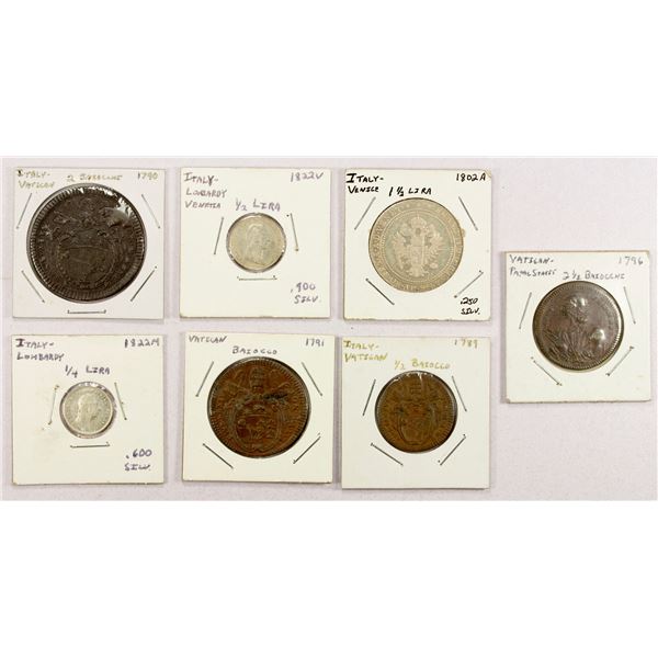 ITALY: STATES: LOT of 7 coins