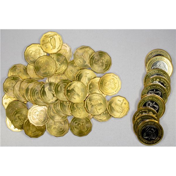 GALAPAGOS ISLANDS: LOT of 57 coins
