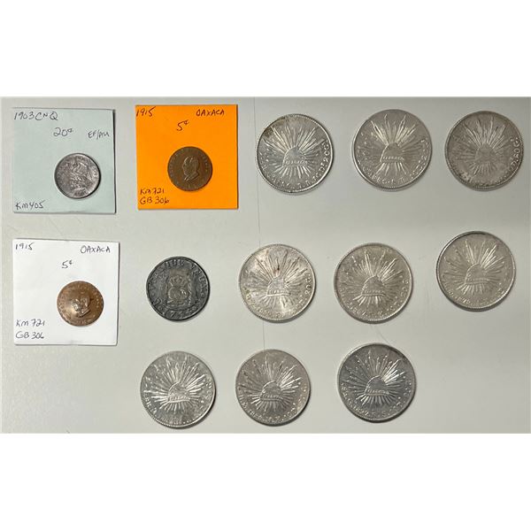 MEXICO: LOT of 13 coins