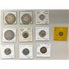 Image 1 : CEYLON: LOT of 10 silver coins