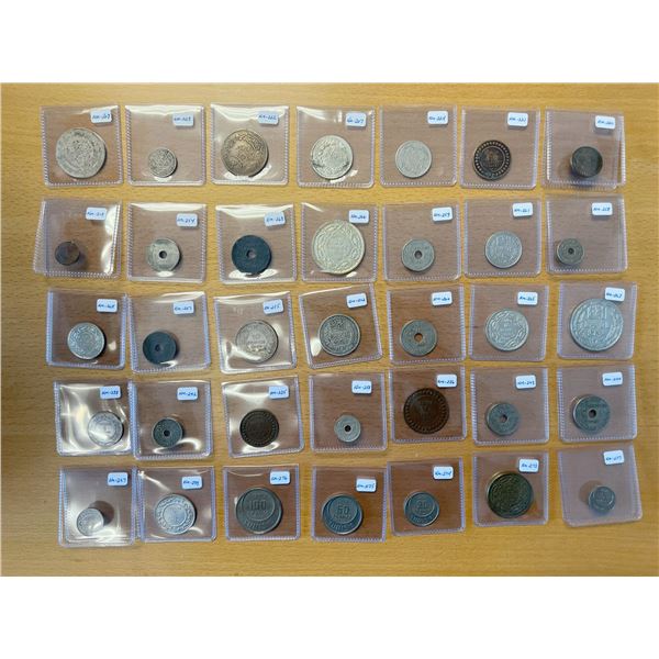 TUNISIA: LOT of 35 coins