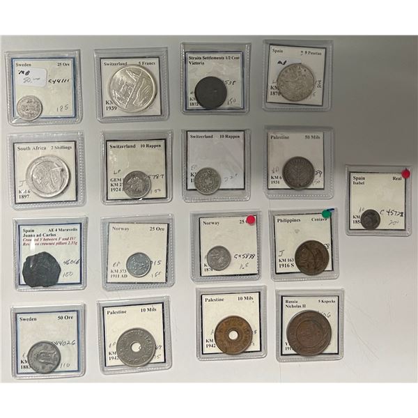 WORLDWIDE: LOT of 17 coins