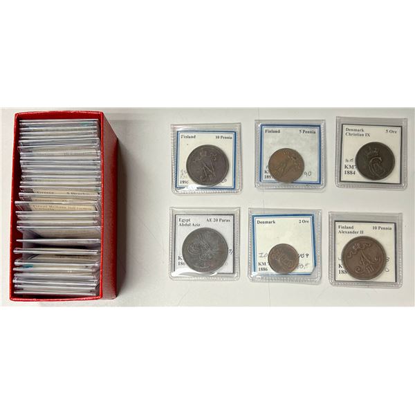 WORLDWIDE: LOT of 35 coins and tokens