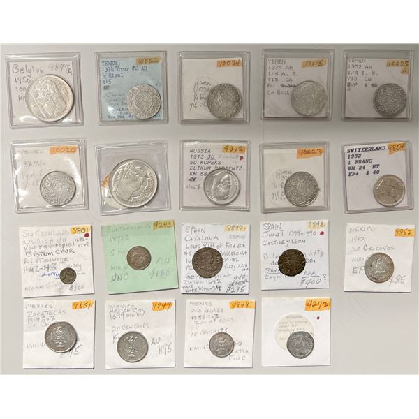 WORLDWIDE: LOT of 19 coins