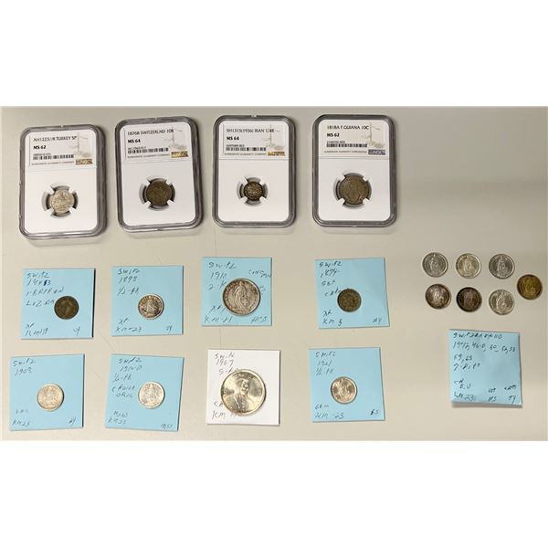 WORLDWIDE: LOT of 19 coins