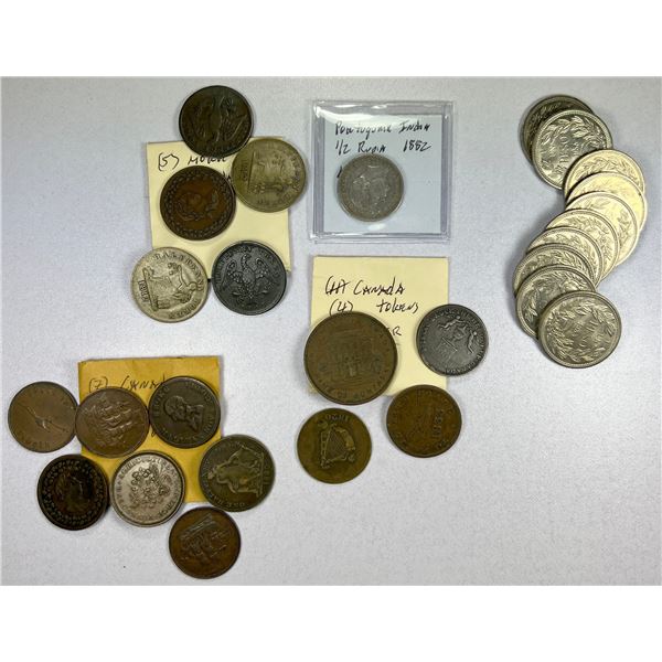 WORLDWIDE: LOT of 27 coins and tokens