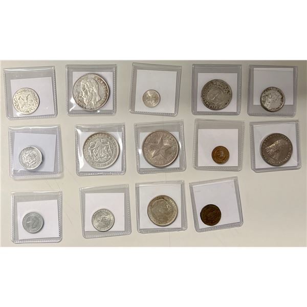 WORLDWIDE: LOT of 14 coins