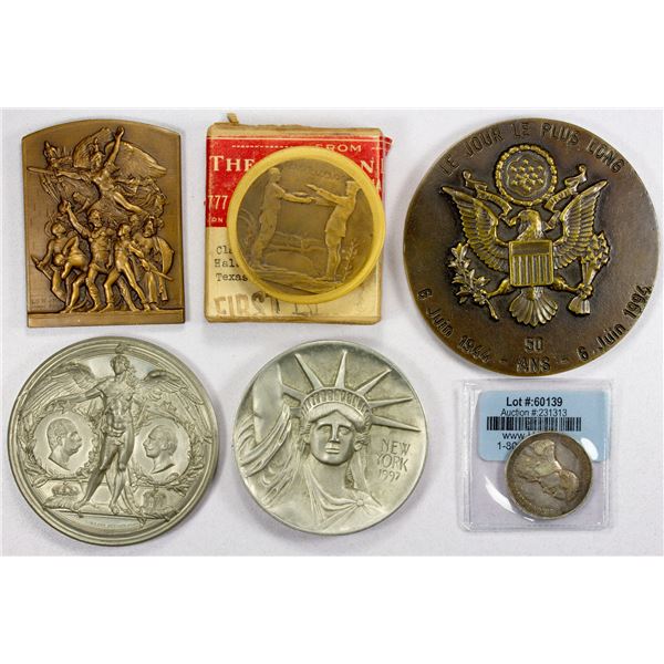 WORLDWIDE: LOT of 6 medals