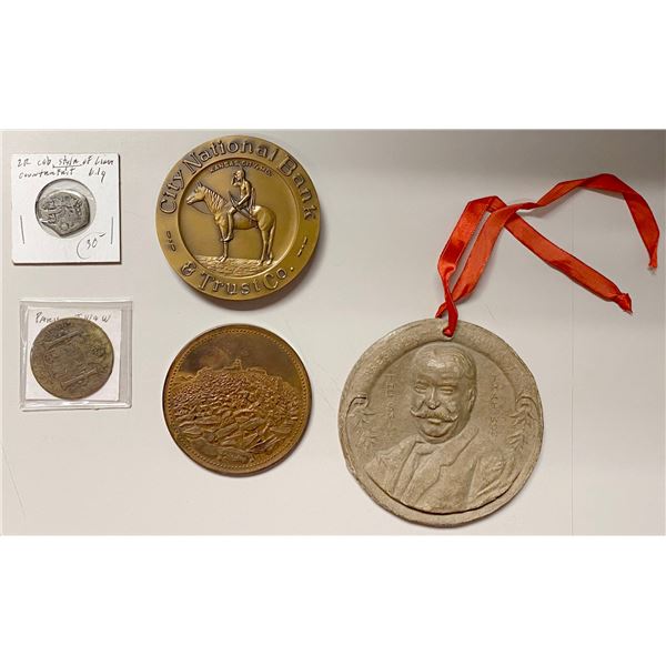 WORLDWIDE: LOT of 5 exonumia items