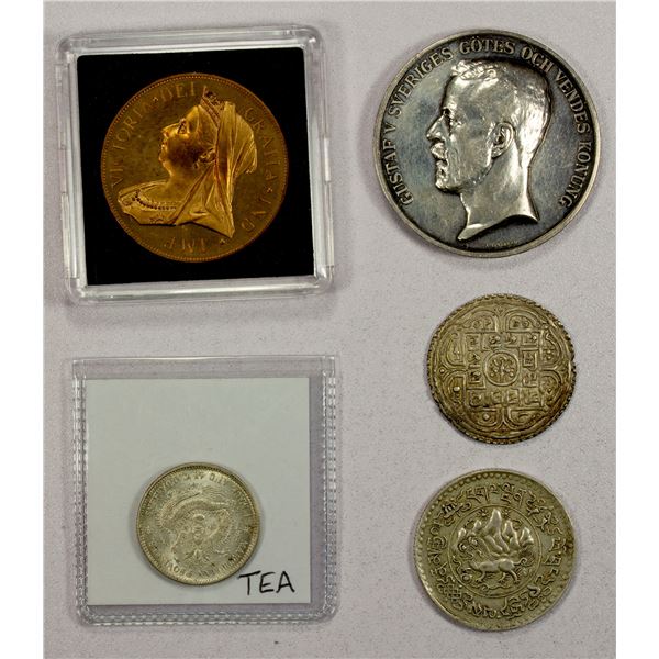 WORLDWIDE: LOT of 5 coins