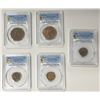 Image 1 : WORLDWIDE: LOT of 5 certified coins