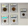 Image 2 : WORLDWIDE: LOT of 5 certified coins