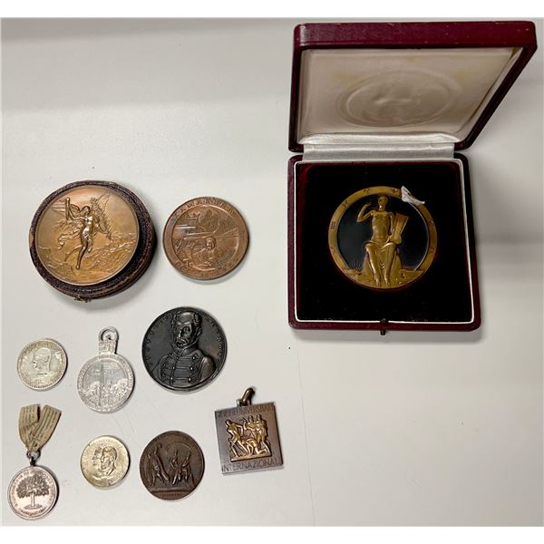 WORLDWIDE: LOT of 10 medals