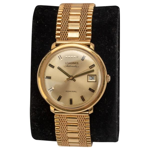 18K Longines Admiral 5 Stars Automatic Men's Watch