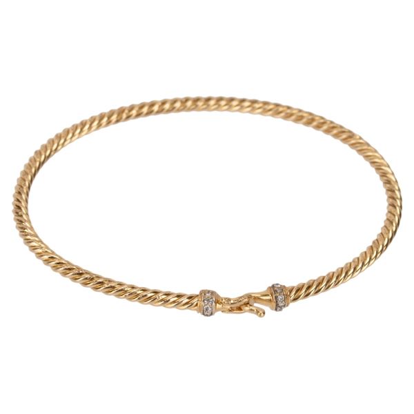 David Yurman 18K Gold Buckle Cablepsira Bracelet