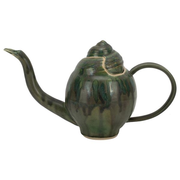 Ae Alison Evans Ceramics Glazed Tall Shell Teapot