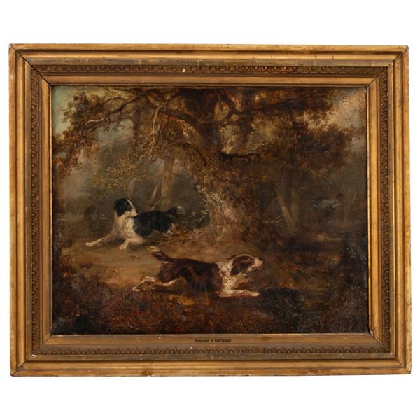Edmund Osthaus - Hunting Dogs Oil Painting