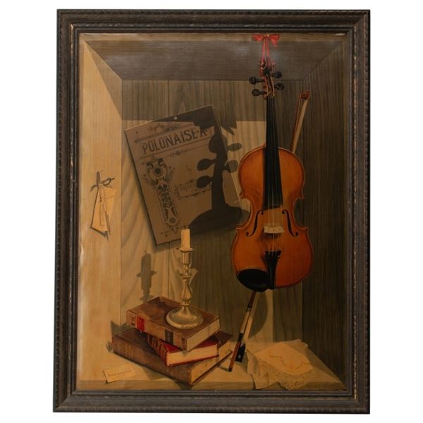 Ernest Albert Land - Violin Still Life Paintng