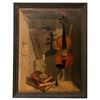 Image 1 : Ernest Albert Land - Violin Still Life Paintng