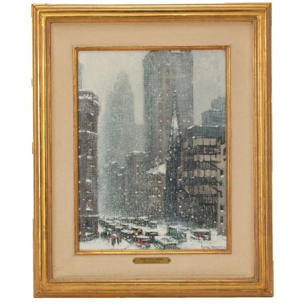 Guy Carleton Wiggins NYC Snow Painting