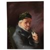 Image 1 : GW Arthur, Pastel Portrait of Man with Pipe