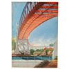 Image 1 : Andorka - NYC Bridge Watercolor Painting
