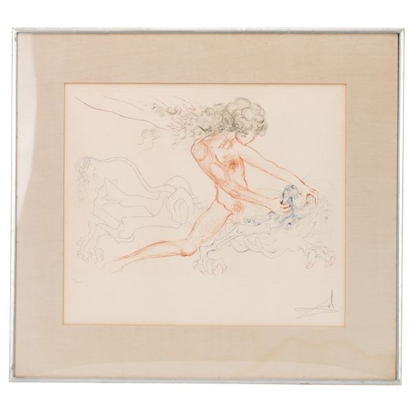 Salvador Dali, Samson and Delilah, Pencil Signed