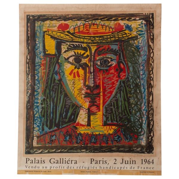 Picasso 1964 Exhibition Poster Palais Galliera