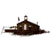 Image 3 : Signed Curtis Jere Schoolhouse Wall Sculpture