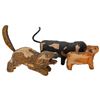 Image 3 : Carved Wood Folk Art Animal Lot- Mexico