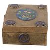 Image 2 : Antique Chinese Brass Wood Cloissone Cigarette Box