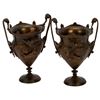 Image 2 : Antique Gilt Bronze Handled Urn Pair