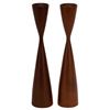 Image 1 : MCM Digsmed Denmark Teak Wood Candlestick Pair